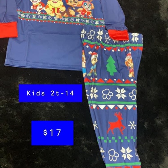 Adult Red/Blue PAW PATROL Family matching Christmas pajamas - Picture 5 of 8
